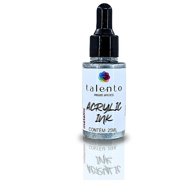 ACRYLIC INK TALENTO 25ML PRATA UND