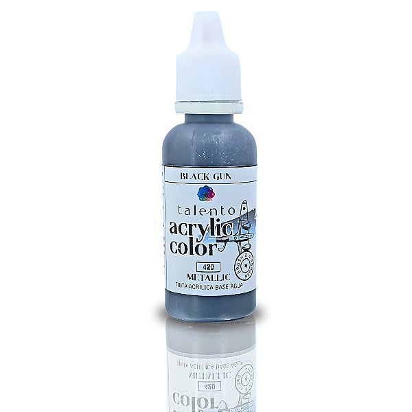 ACRYLIC COLOR 420 BLACK GUN METTALIC 20ML UND