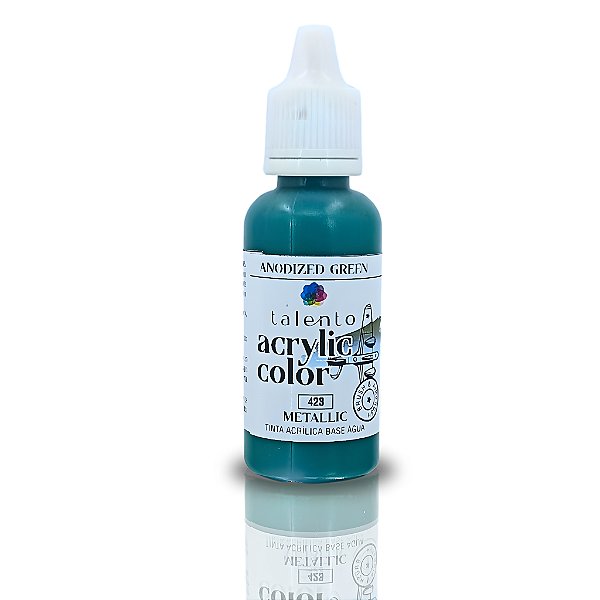 ACRYLIC COLOR METALLIC 423 ANODIZED GREEN 20ML UND