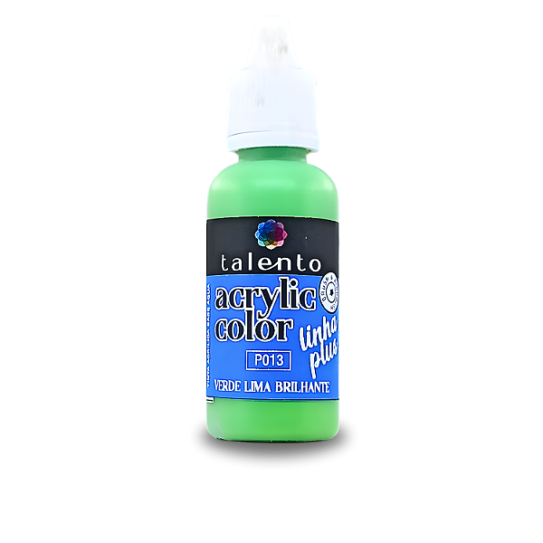 ACRYLIC COLOR P013 -VERDE LIMA BRILHANTE- LINHA PLUS-20ML UND