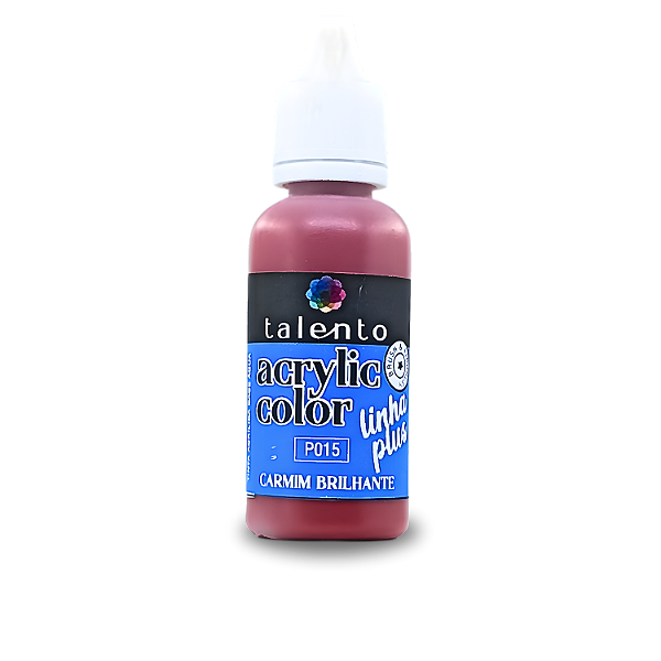 ACRYLIC COLOR P015 -CARMIM BRILHANTE- LINHA PLUS-20ML UND