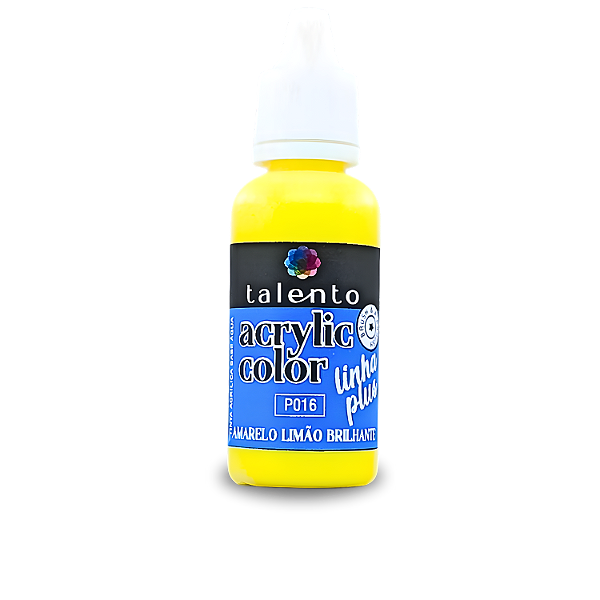ACRYLIC COLOR P016 -AMARELO LIMÃO BRILHANTE- LINHA PLUS-20ML UND