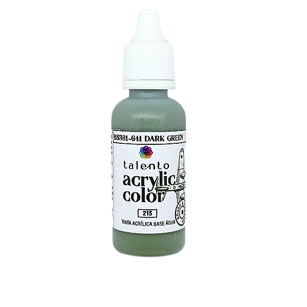 ACRYLIC COLOR 215 BS381-641 DARK GREEN 20ML UND