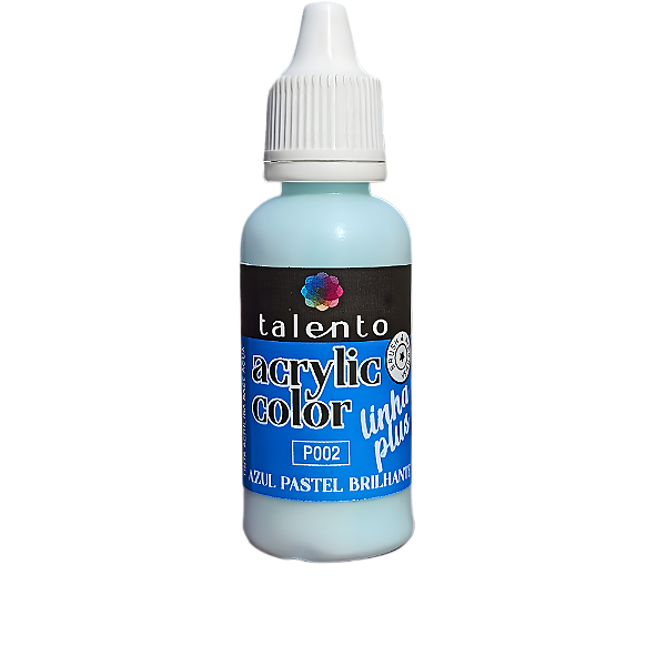 ACRYLIC COLOR P002 -AZUL PASTEL BRILHANTE- LINHA PLUS-20ML UND
