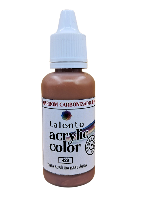 ACRYLIC COLOR METALLIC 429 MARROM CARBONIZADO PIPE 20ML UND