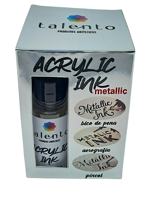 Kit Acrylic Ink Metálicas 4 cores - und
