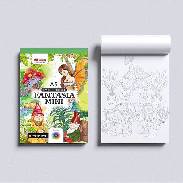 PRE VENDA Livro de Colorir Marcio Graff - A5 - Fantasia Mini - 20 páginas - und