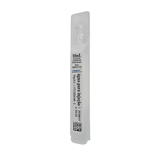 Água Para Injeção Estéril 10ml - Equiplex caixa com 100 unidades