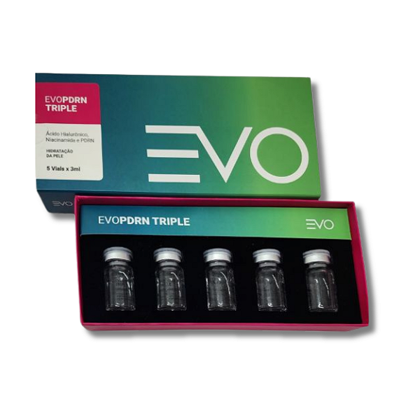 EVO PDRN TRIPLE Com 5 Ampolas de 3mL - EVO