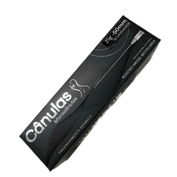 Microcânulas Preenchimento Dérmico 25g 50mm Caixa com 10 Unidades - Biometik