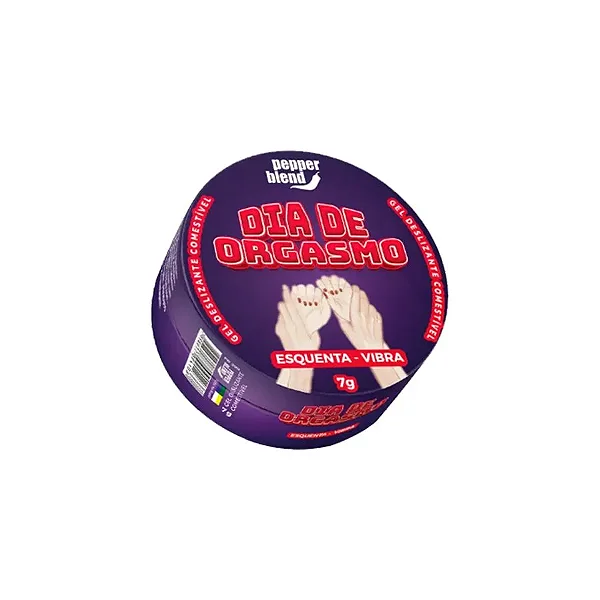 Dia de Orgasmo Gel Deslizante Comestível Esquenta e Vibra 7g Pepper Blend