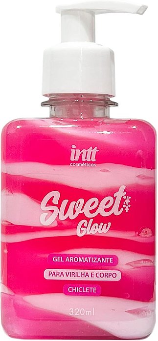 Sweet Glow Hidratante Aveludado Comestível para Região Pélvica e Virilha Chiclete 320ml Intt
