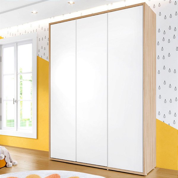 Guarda-Roupa Infantil 3 Portas Coleção Wood
