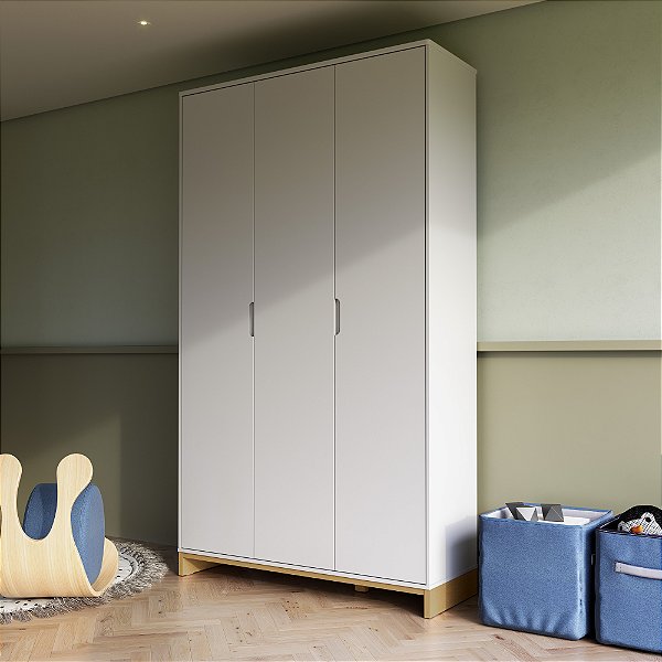 Guarda-Roupa Infantil 3 Portas Coleção Cubo