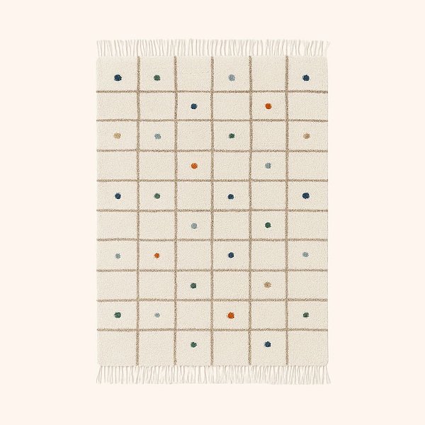 Tapete Algodão Grid Dots