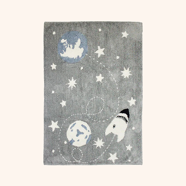 Tapete Infantil Algodão Planetas