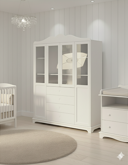 Guarda-Roupa Infantil Provençal Clássico Coleção Imperial