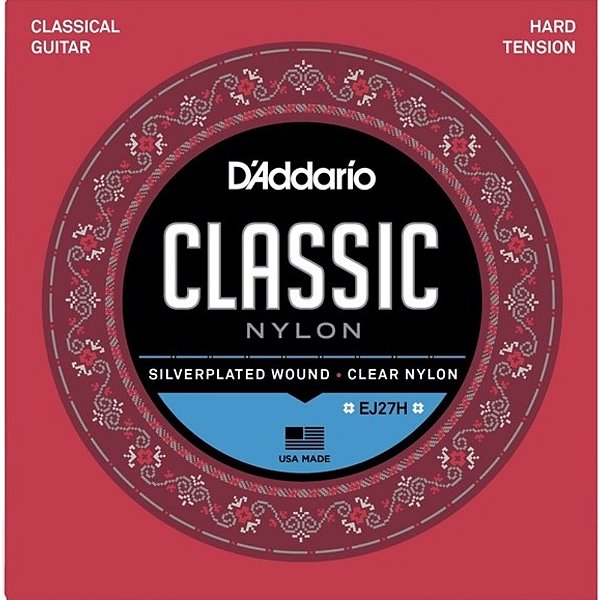 Encordoamento Daddario Classic EJ27H para Violão Nylon Hard Tension
