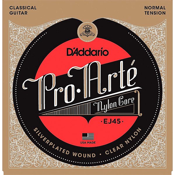 Encordoamento Daddario Pro Arte EJ45 para Violão Nylon Normal Tension