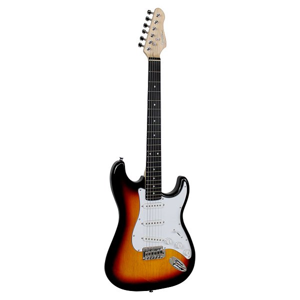 Guitarra Giannini Elétrica G-100 3 Tone Sunburst com escudo White (3TS/WH)