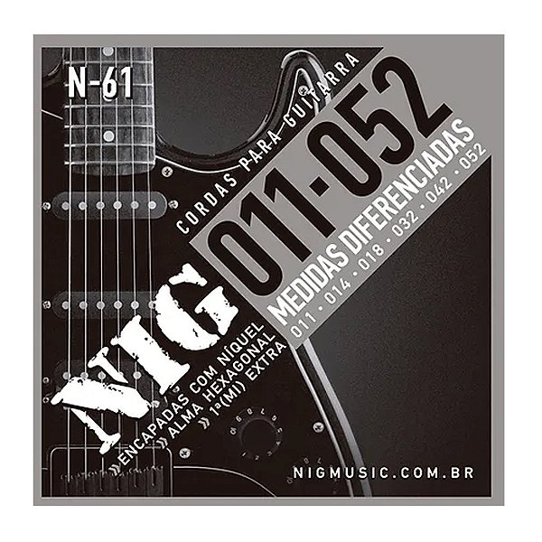 Encordoamento NIG N61 para Guitarra Elétrica 0.11