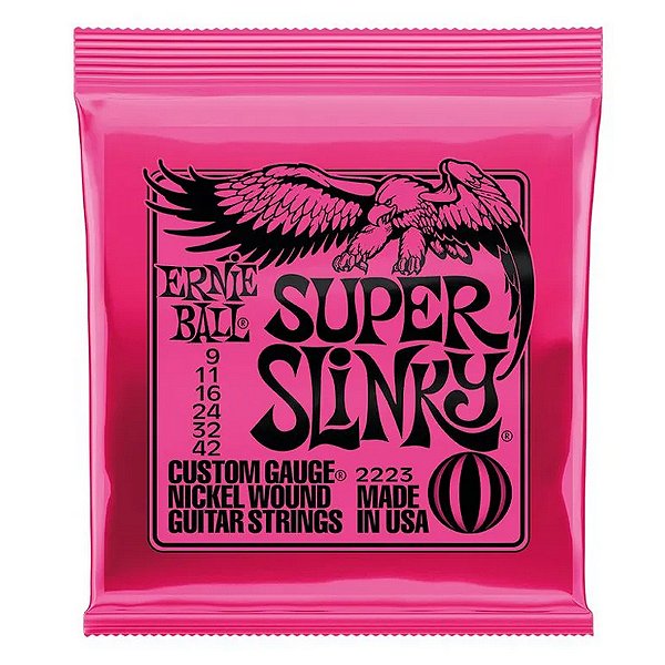 Encordoamento Ernie Ball 009 Super Slinky Níquel para Guitarra