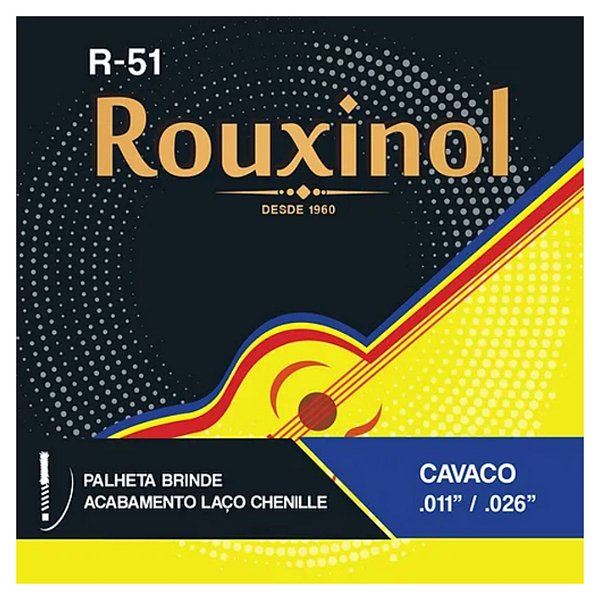 Encordoamento Rouxinol para Cavaquinho com acabamento Chenilhe R51