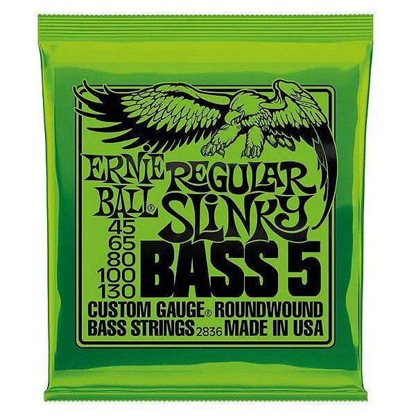 Encordoamento Ernie Ball 045 Regular Slinky para Baixo 5 Cordas