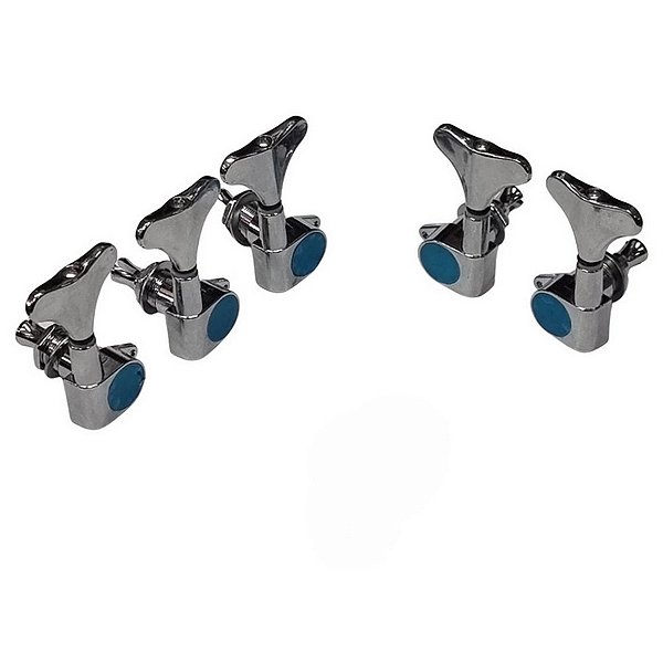 Tarraxa Smart Baixo Blindada 5 Cordas 3 + 2 Metal Cromado