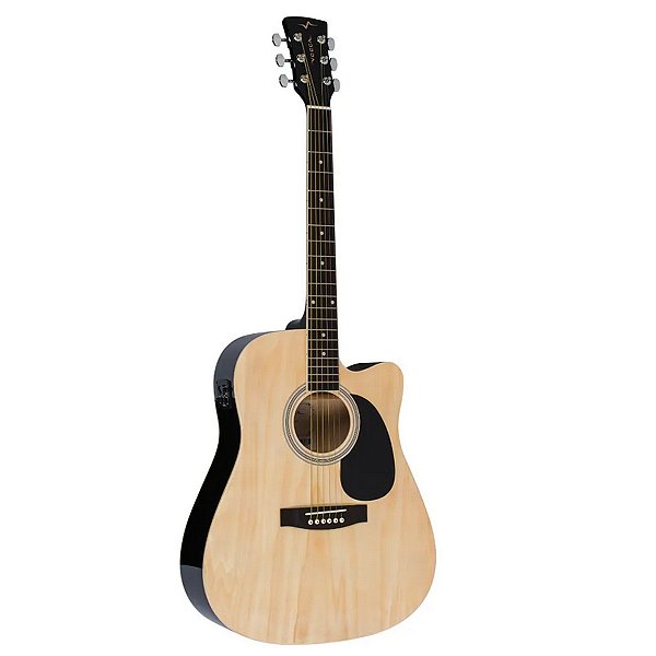 Violão Elétrico Aço Vogga Folk VCK370 NT 6 Cordas Natural