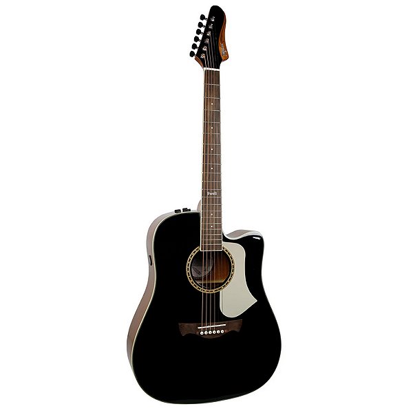 Violão Elétrico Tagima Swell EQBK Folk Aço Preto Cutaway