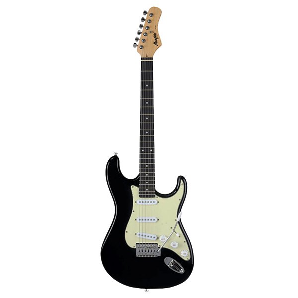 Guitarra Memphis Tagima Strato MG 30 BK Preto Escala Escura Escudo AWH