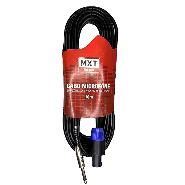 Cabo Mxt Preto Speakon macho-P10 macho de 10 metros