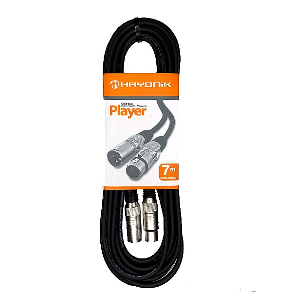Cabo Hayonik Player Preto XLR Macho-XLR Femea de 07 metros