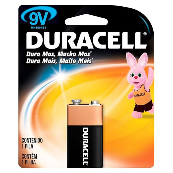 Bateria 9v Duracell Alcalina