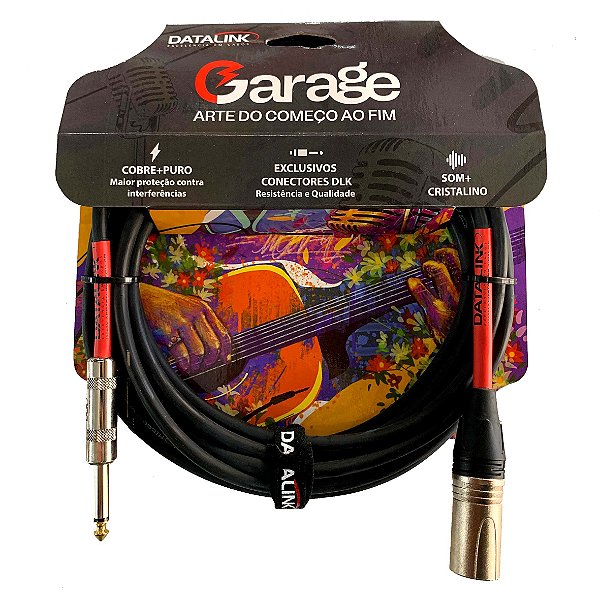 Cabo Datalink Garage XLR macho-P10 10 Metros 0,30mm2 Desbalanceado