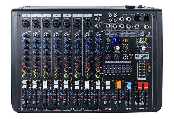 Mesa de Som K AUDIO MP8.2 08 Canais