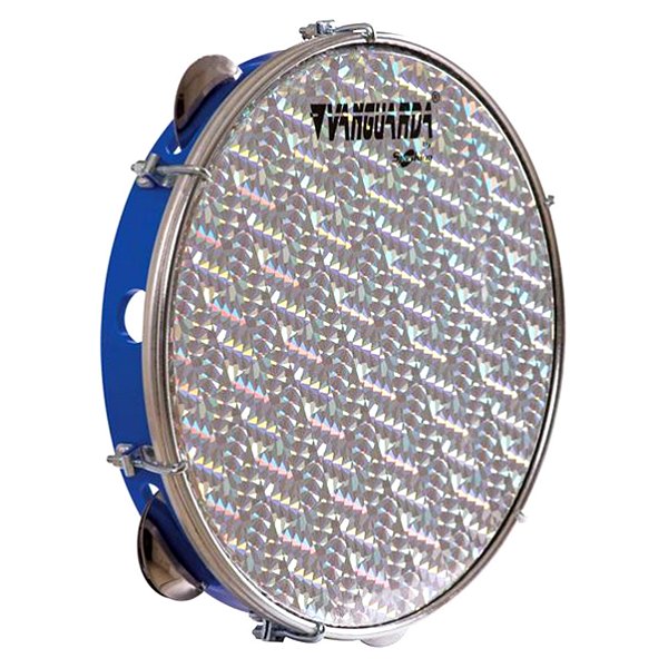 Pandeiro Vanguarda 10" Pele Holografica Aro ABS Azul