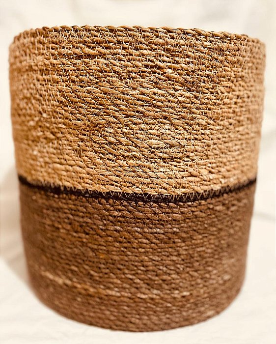Cesto Culinas de Palha Natural - G -  38cmx38cmx36cm