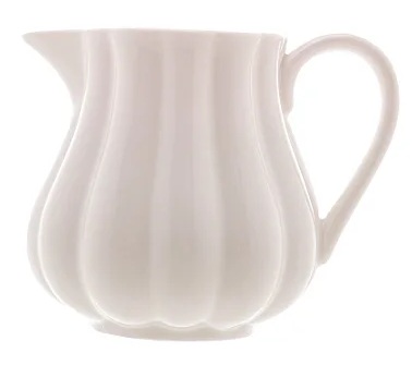 Leiteira Porcelana Petala Branca Matt 220 ml