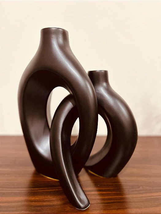 Vaso Encaixe Preto Fosco