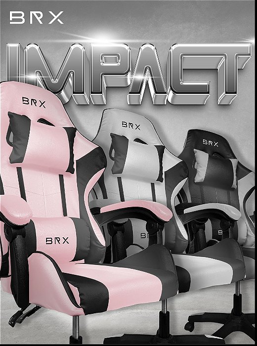 Cadeira BRX Gamer Impact - Pink