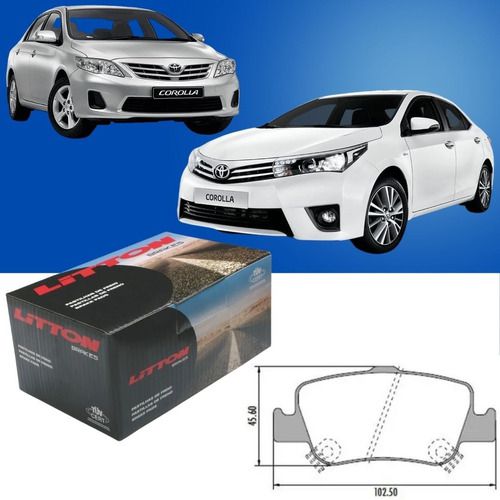 Pastilha Freio Traseira Cerâmica Toyota Corolla 1.8 2.0 2008/2019