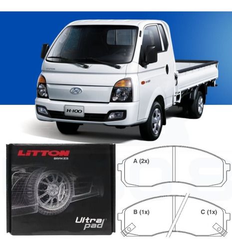 Pastilha Freio Dianteira Cerâmica Hyundai Hr 2.5 H100 2.5 2006/..