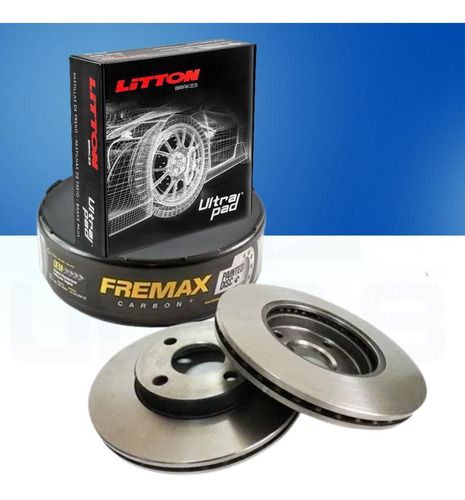 Kit Disco Freio Dianteiro + Pastilha Cerâmica Vw Up Gol Voyage Saveiro 1.0 12v 1.0 8v 1.6 Ea111 Ea211 2012/2017