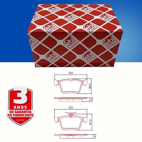 Pastilha Freio Traseira Vw Golf Gti 2.0 Mk7 2014/.. Tiguan AllSpace 1.4 250 Confortline 2.0 350 Rline Audi A3 Q3 TT