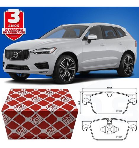 Pastilha Freio Dianteira Volvo S60 S90 V60 V90 XC60 2.0 T4 T5 T6 2016/