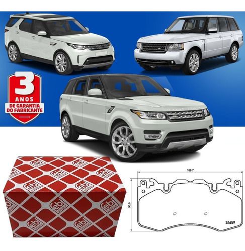 Pastilha Freio Dianteira Land Rover Discovery 5 V L462 2016/.. Range Rover Evoque Range Rover Sport II L494 2013/2022 Defender L663 2019/.. Discovery Sport L550 2014/..