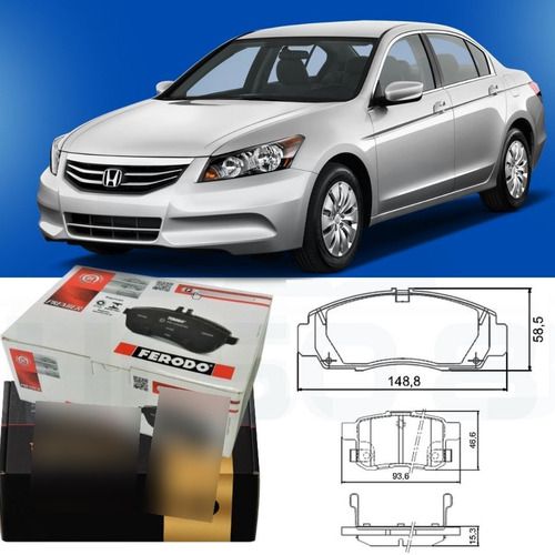 Pastilha Dianteira E Traseira Honda Accord 3.5 08/
