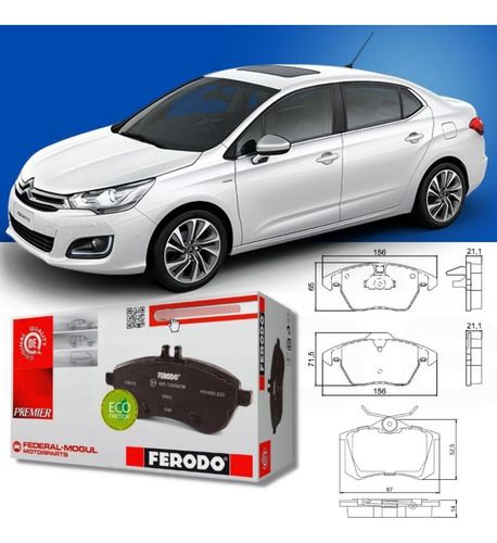 Kit Pastilha Freio Dianteira Traseira Cerâmica C4 Lounge Thp